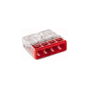 WAGO 2273-204 - Csatlakozódoboz terminál COMPACT 4x2, 5 450V piros 2273-204 kép