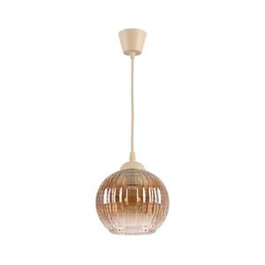 Brilagi - LED csillár kábelen R GLASS 1xE27/60W/230V átm. 18 cm bézs/füstös barna NSTK7482+TK8619A kép