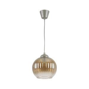 Brilagi - LED függőlámpa kábelen GLASS 1xE27/60W/230V átm. 18 cm ezüst/füstbarna NSTK7482+TK8612A kép