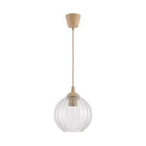 Brilagi - LED függőlámpa kábellel RETRO GLASS 1xE27/60W/230V Ø 18 cm bézs/átlátszó NSTK7485+TK8619A kép
