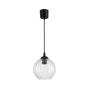 Brilagi - LED függőlámpa kábelen RETRO GLASS 1xE27/60W/230V Ø 18 cm fekete/átlátszó NSTK7485+TK6439A kép