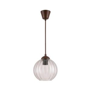 Brilagi - LED zsinóros függőlámpa RETRO GLASS 1xE27/60W/230V Ø 18 cm barna/átlátszó NSTK7485+TK8611A kép