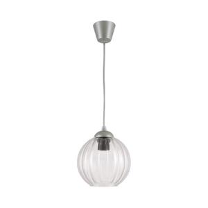 Brilagi - RETRO GLASS LED csillár kábelen 1xE27/60W/230V átm. 18 cm ezüst/átlátszó NSTK7485+TK8612A kép