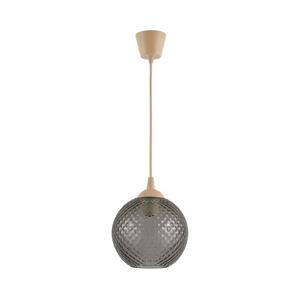 Brilagi - LED függeszték kábelen R GLASS 1xE27/60W/230V Ø 18 cm bézs/füstszürke NSTK7466+TK8619A kép