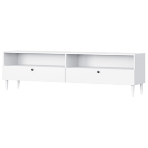 TV állvány polccal és szekrényekkel DULLUM 200x58cm, fehér kép
