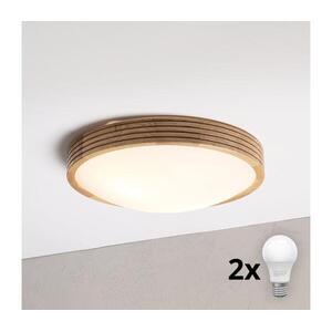 Brilagi - LED mennyezeti lámpa CARVALHO MODERN SLIM 2xE27/60W/230V, átmérő 37, 5 cm, tölgy 8590828039419 kép