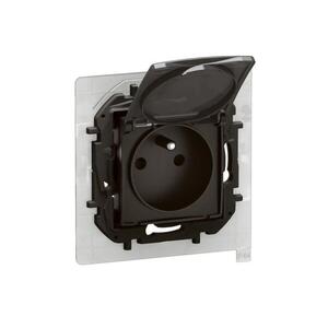 Legrand - Kültéri háztartási konnektor keret nélkül 250V/16A NILOE IP44 fekete NP3108BK kép