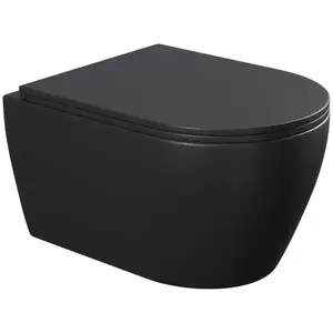 Függő WC csésze Totentanz black örvény kép