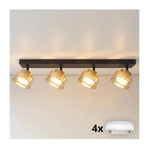 Brilagi - RGB LED dimmelhető spotlámpa AURA LUX 4xGX53/14W/230V Wi-Fi Tuya fekete/arany BG3454+4xIM1490 kép