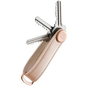 ORBITKEY Key Organizer Leather 2.0 - Blush with Blush Stitching kép