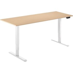 AlzaErgo Table ET1 NewGen fehér + 160×80 cm-es nyír laminált asztallap kép