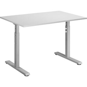 AlzaErgo Fixed Table FT1, szürke + TTE-12 laminált asztallap, 120×80 cm, fehér kép