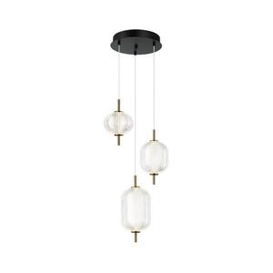 Viokef Lighting Kábeles LED csillár PELLUCID LED/20W/230V bronz/fekete 4297700 kép