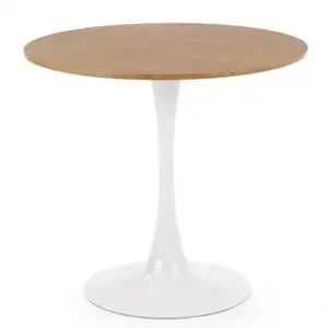 Asztal Sting 80 Mdf/Acél – Tölgy Aranysárga/Fehér kép