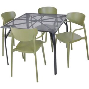 ROJAPLAST ZWMT-90 kerti bútorszett: 1 db kerti asztal + 4 db MARE ARMCHAIR kerti szék kép