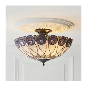 Endon 111906 - Felületre szerelt Tiffany csillár HUTCHINSON 3xE27/10W/230V átm. 50 cm 111906 kép