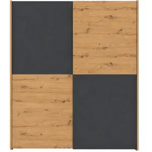 Szekrény Larisa 170 artisan/fekete keret artisan kép
