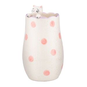 Fehér dolomit váza (magasság 18 cm) Peeking Cat – Sass & Belle kép