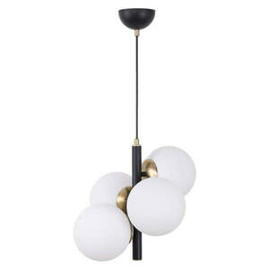 Fehér-fekete függőlámpa üveg búrával ø 15 cm Forte – Squid Lighting kép