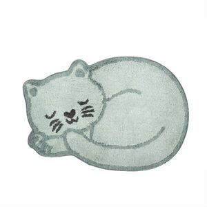 Világoskék pamut gyerek szőnyeg 43x60 cm Sleeping Cat – Sass & Belle kép
