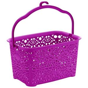 Mega Plast MONAKO csipesztartó kosár, 13×23, 5×15, 5 cm, ibolya kép