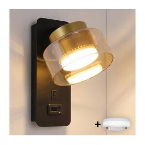 Brilagi-LED AURA LUX dimmelhető RGB lámpa USB-vel 1xGX53/14W/230V, Tuya-kompatibilis Wi-Fi, fekete/arany BG3458+IM1490 kép