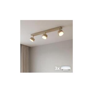 Brilagi - LED RGB dimmelhető spot világítótest MONO 3xGX53/14W/230V Wi-Fi Tuya bézs BG4583+3xIM1490 kép