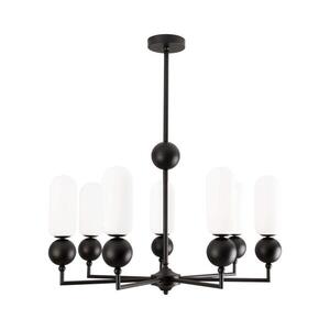 MAXLIGHT P0632 - NOVA rúdon függő csillár 7xG9/7W/230V Ø70 cm fekete P0632 kép