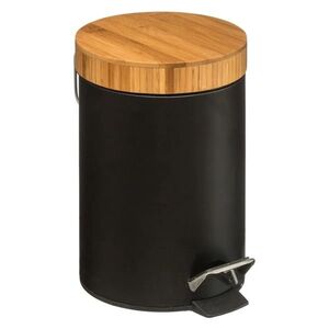 Bambusz fedelű szemeteskosár NATUREO 3L, fekete kép