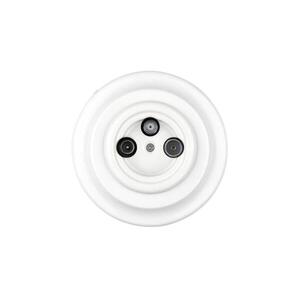 Reblig - Porcelán retro TV/SAT-W aljzat kerettel, fehér RGTV-W kép