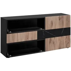 Komód Cannes Zmwdv Cs Sb Black/Viking/Marble Black kép