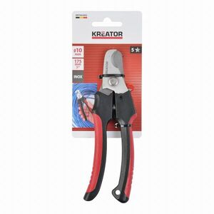 KREATOR KRTH63002 Heavy Duty Kábelvágó olló, 10 mm, 175 mm kép