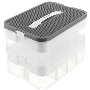 KRUZZEL Tárolódoboz építőjátékhoz, 15 l, 2 szintes kép