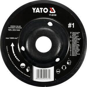 YATO Rotációs ráspoly, kúpos, finom, 125 mm, 1. típus kép