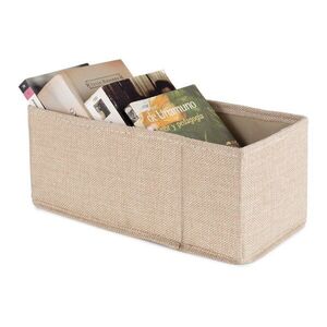 Bézs textil tárolódoboz 28x12x12 cm Sandy – Compactor kép