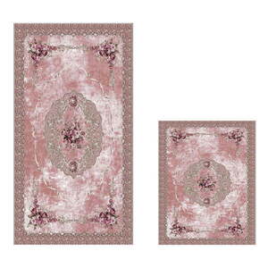 Rózsaszín fürdőszobai kilépő szett 2 db-os 60x100 cm – Foutastic kép