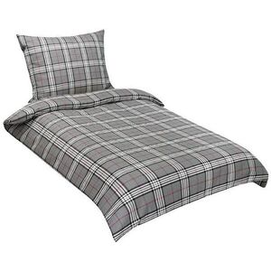 Bellatex krepp ágyneműhuzat, 140×200 + 70×90 cm, szürke kockás kép