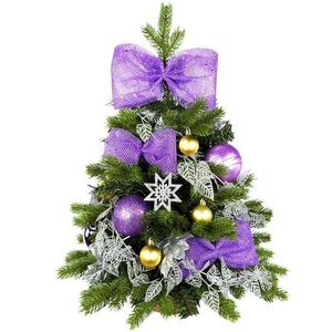 LAALU karácsonyfa LED világítással díszítve - Lila költészet II, 28 dísz, 60 cm kép
