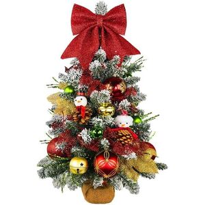 LAALU LED fényekkel díszített karácsonyfa - Hóember, 31 dísz, 60 cm kép