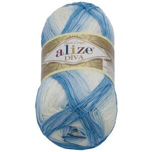 DIVA batik 100 g - 2130 fehér, világoskék kép