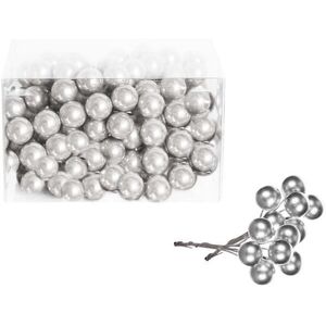 LAALU karácsonyi dekoráció - gömbök, ezüst, 4 cm, 120 darab kép