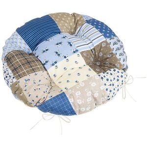 BELLATEX Adéla 62/240 kerek steppelt, átmérő 40 cm, patchwork kék kép