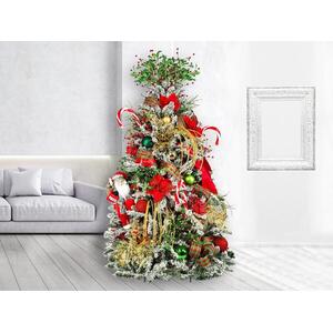 LAALU feldíszített karácsonyfa - Santa Claus, 87 dísz, 180 cm kép