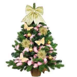 LAALU karácsonyfa LED fényekkel díszítve - A luxus érintése, 29 dísz, 60 cm kép