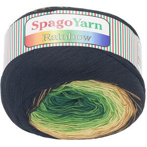 Bellatex SpagoYarn Rainbow 250 g - 6 barna, zöld kép