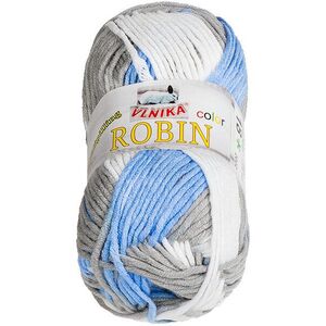 BELLATEX Robin color 100 g - 18 fehér, szürke, kék kép