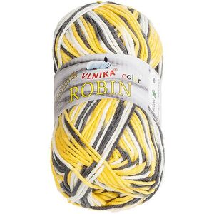 BELLATEX Robin color 100 g - 60 fehér, szürke, sárga kép