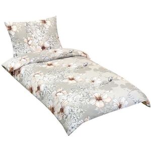 BELLATEX krepp ágynemű 80/314 kávéhibiszkusz 140 × 200 cm, 70 × 90 cm kép
