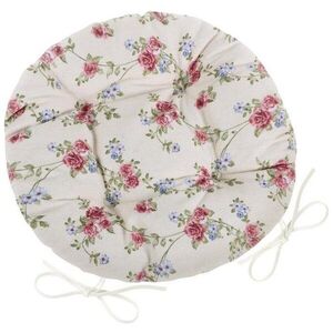 BELLATEX Ülőpárna DITA 62/404 - kerek, steppelt, átm. 40cm, nyíló rózsa kép