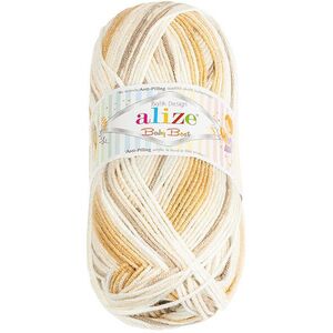 Bellatex Baby Best Batik 100 g - 7541 fehér, bézs, barna kép